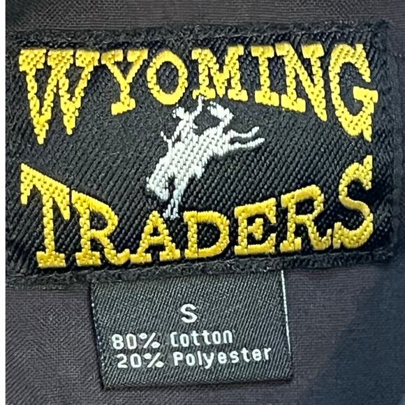 Wyoming Traders Men’s Small Black Long Sleeve Button Front Collared Ranch Shirt - Picture 3 of 6